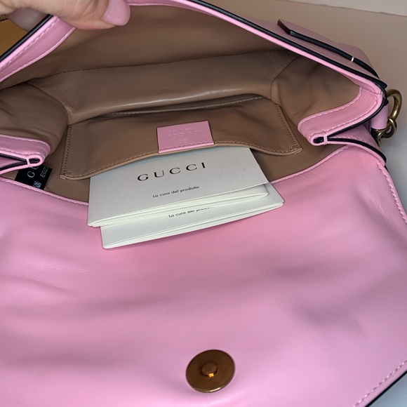 GUCCI Pink Broadway Pearl Handbag - Picture 5 of 8